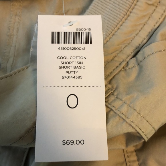 NWT Chico’s The Ultimate Fit Cool Cotton Bermuda short 13” Flatters Putty SZ 0/4 - Picture 9 of 9